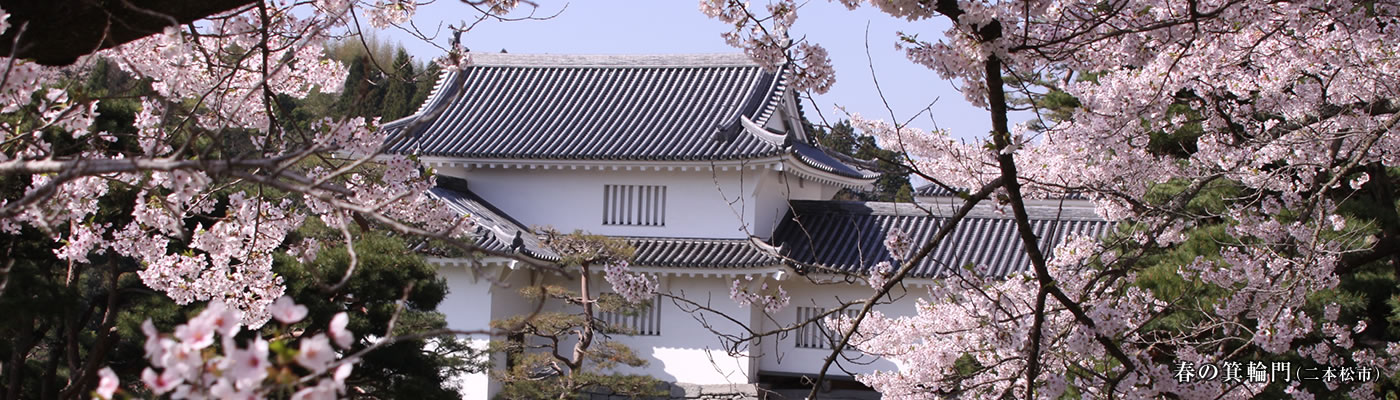 春の箕輪門（二本松市）