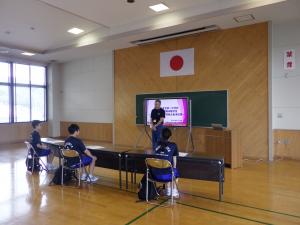 開講式において南消防署長のお話