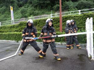 放水体験実施中