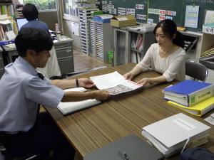白沢中学校チラシ配布
