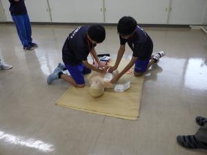 本宮第1中救命処置訓練